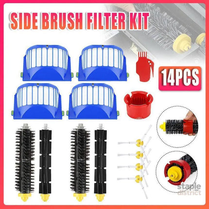 14Pcs Cleaner Brushes Hepa Fliter Parts For Irobot Roomba 600 Series 620 650 630 - Appliances > Vacuum Cleaners >