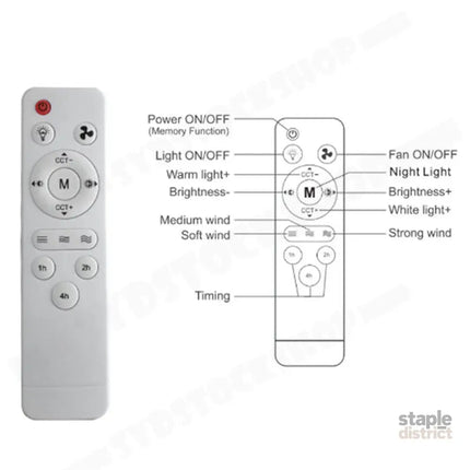 16.5 Ceiling Fan with LED Light 3-Speed Remote Control - Appliances > Fans > Ceiling Fans