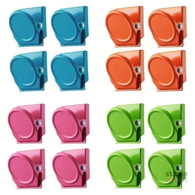 16 Magnetic Clips Fridge Strong Magnet Metal Clamp Note Photo Hanger Holder Hook - Commercial > Commercial Others >