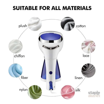 1600W Foldable Handheld Steamer for Clothes 40s Heat Up Wrinkle Remover with Brush - Appliances > Washers Dryers &