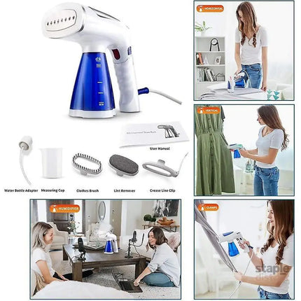 1600W Portable Handheld Steamer for Clothes Foldable Travel Fabric Wrinkle Remover - Appliances > Washers Dryers &