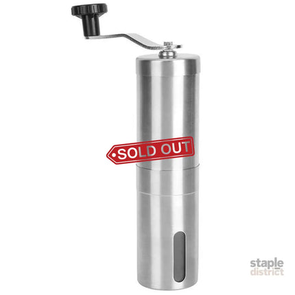 18.8cm Manual Coffee Bean Grinder Stainless Steel Hand Coffee Mill Ceramic Burr - Appliances > Kitchen Appliances >