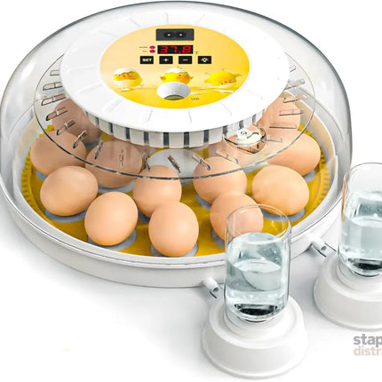 CARLA HOME 18 Egg Incubator with Automatic Turning LED Display Humidity & Temperature Control Auto Water System &