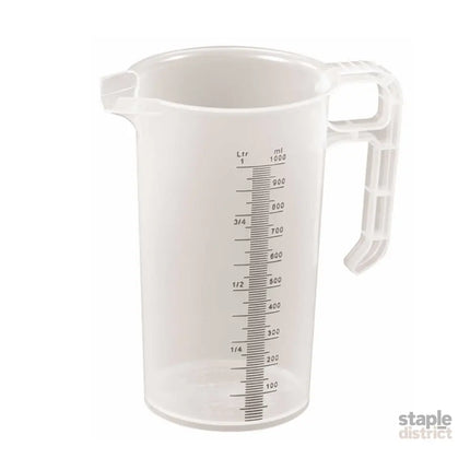 1L Measuring Jug Heavy Duty Clear Plastic Propylene Food Grade BPA 5 Pro-Jug - Home & Garden > Kitchenware > Kitchen