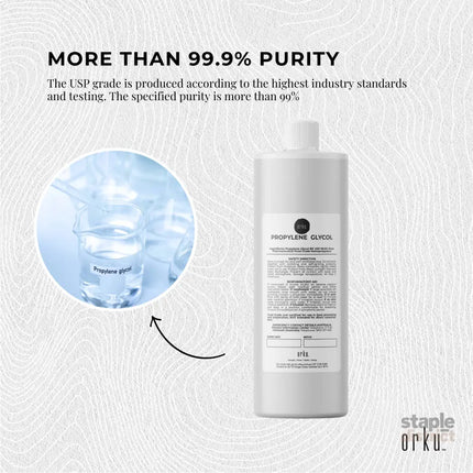1L Propylene Glycol BP USP 99.9% Pure Pharmaceutical Food Grade Monopropylene - Health & Beauty > Skincare > Facial