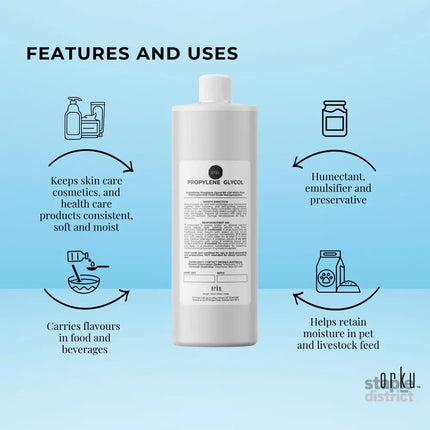1L Propylene Glycol BP USP 99.9% Pure Pharmaceutical Food Grade Monopropylene - Health & Beauty > Skincare > Facial