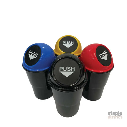 1x 550ml Mini Car Rubbish Bin - Cup Holder Trash Can Coin Ashtray Random Colour - Appliances > Kitchen Appliances >