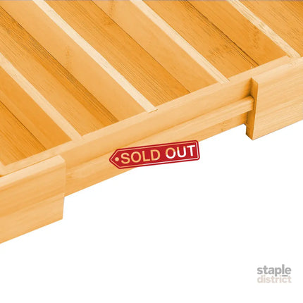 2 Pack Large Capacity Bamboo Expandable Drawer Organizer with Knife Block Holder for Home Kitchen Utensils-2042061567662624774