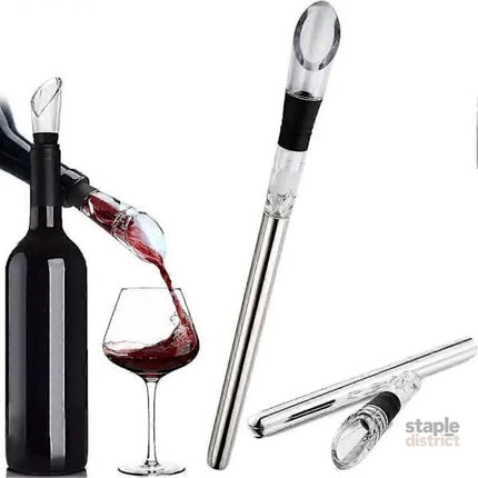 2-pack Wine Cooler Wine Bottle Cooler Stainless Steel Wine Chiller Wine Decanter with Wine Aerator - Appliances >