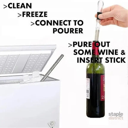 2-pack Wine Cooler Wine Bottle Cooler Stainless Steel Wine Chiller Wine Decanter with Wine Aerator - Appliances >