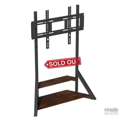 2 Tiers Black Shelves Heavy Duty Universal Tv Floor Stand For 32-75 Inches - Appliances > TV > TVs & Accessories