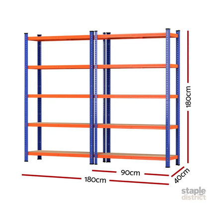 2 x 1.8M Giantz Garage Shelving Warehouse Rack - Tools > Tools Storage > Wall Storage Racks