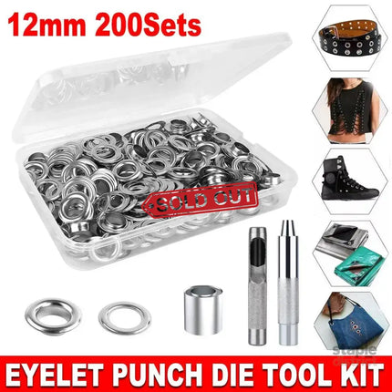 200 Sets 12mm Copper Metal Eyelet Grommet Tent Tarp Tool Tarpaulin Installation - Appliances > Fans > Exhaust Fans