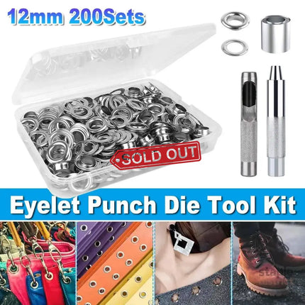 200 Sets 12mm Copper Metal Eyelet Grommet Tent Tarp Tool Tarpaulin Installation - Appliances > Fans > Exhaust Fans