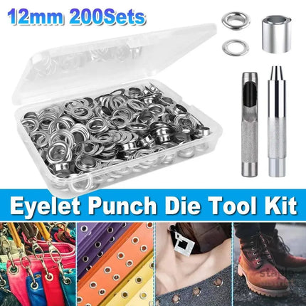 200 Sets 12mm Copper Metal Eyelet Grommet Tent Tarp Tool Tarpaulin Installation - Appliances > Fans > Exhaust Fans