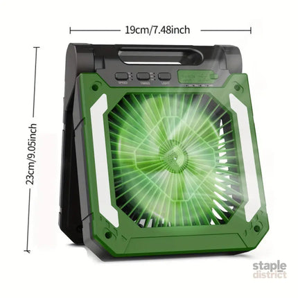20000mAh Solar Camping Fan with LED Light - Appliances > Fans > Portable Fans