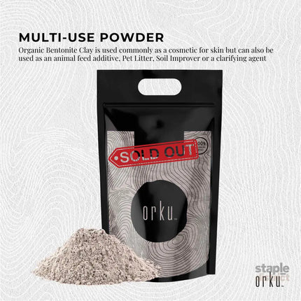 20Kg Organic Sodium Bentonite Clay Powder - Cosmetic Montmorillonite - Commercial > Commercial Others > Retail