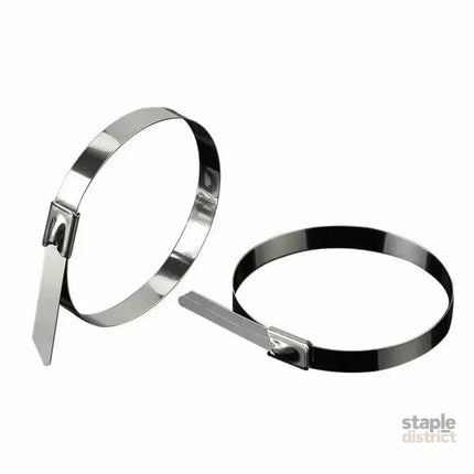 20X Stainless Steel Cable Ties S304 Marine Grade Zip Strap Locking Wrap 100-800Mm - 7.9x800mm - Commercial > Packaging