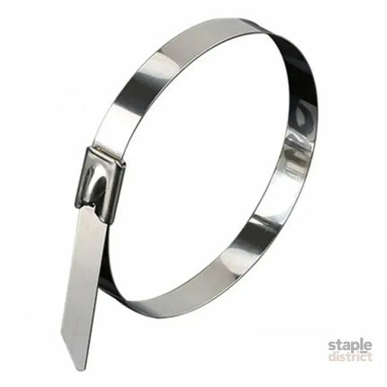 20X Stainless Steel Cable Ties S304 Marine Grade Zip Strap Locking Wrap 100-800Mm - 7.9x800mm - Commercial > Packaging
