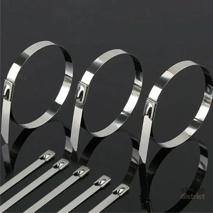 20X Stainless Steel Cable Ties S304 Marine Grade Zip Strap Locking Wrap 100-800Mm - 7.9x800mm - Commercial > Packaging