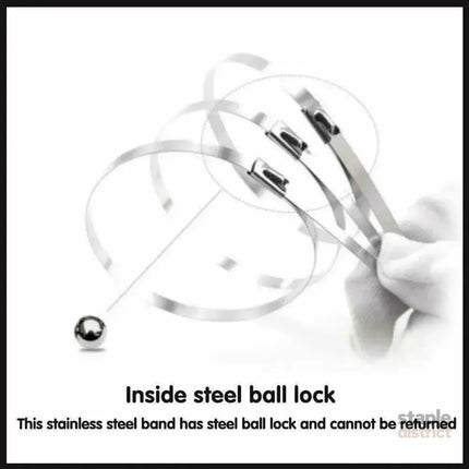 20X Stainless Steel Cable Ties S304 Marine Grade Zip Strap Locking Wrap 100-800Mm - 7.9x800mm - Commercial > Packaging