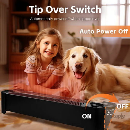 2200W Graphene Floor Electric Heater – Fast Heating Energy-Efficient Portable Indoor Heater - Appliances > Heaters >