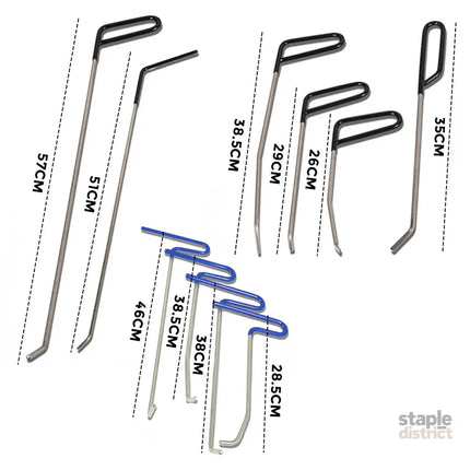 23pcs PDR Tools Push Rods Spring Stainless Steel Dent Repair Kit Dent Removal Rods Set for Car Minor Dents Remover