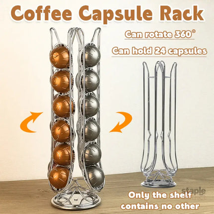 24 Coffee Capsule Holder Rack Storage Stand Pod Display Organizer Shelf Kitchen - Appliances > Kitchen Appliances >