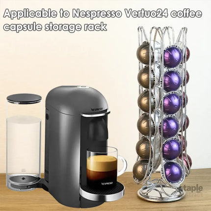 24 Coffee Capsule Holder Rack Storage Stand Pod Display Organizer Shelf Kitchen - Appliances > Kitchen Appliances >