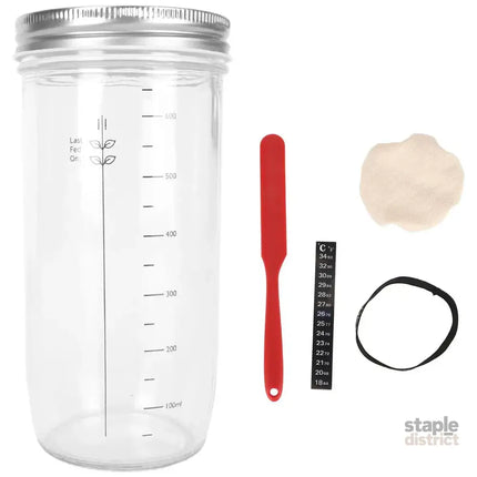 24oz Bread Fermentation Glass Jar Baking Supplies Airtight Container Dough - Home & Garden > Kitchenware > Food Storage