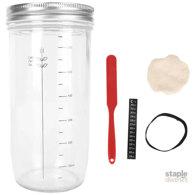 24oz Bread Fermentation Glass Jar Baking Supplies Airtight Container Dough - Home & Garden > Kitchenware > Food Storage
