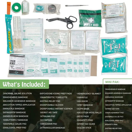 258pcs PREMIUM FIRST AID KIT Medical Travel Set Emergency Family Safety Office - Health & Beauty > Health & Wellbeing >