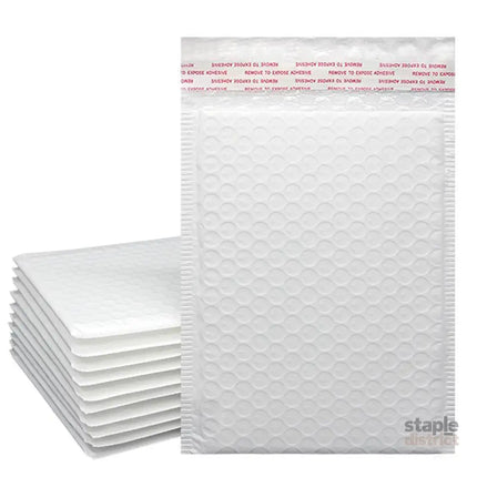 25PCS Poly Bubble Mailers Envelope Padded Bag White Cushioned Satchel 15 Sizes - 25PCS-20*20CM - Commercial > Packaging