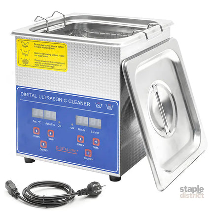 2L Ultrasonic Cleaner Lab-Grade Stainless Steel Ultrasonic Cleaning Machine Digital Heating Timer and Basket for Home