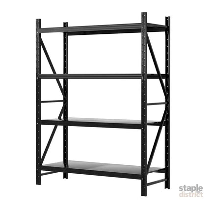 2Mx1.5M Giantz Garage Shelving Warehouse Rack Black - Tools > Tools Storage > Wall Storage Racks