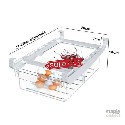 2PCS Adjustable Fridge Drawer Storage Box Under Shelf Refrigerator Organizer - Appliances > Fridges & Freezers > Fridges