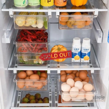 2PCS Adjustable Fridge Drawer Storage Box Under Shelf Refrigerator Organizer - Appliances > Fridges & Freezers > Fridges