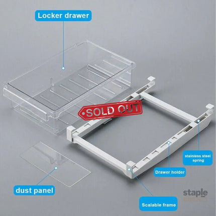 2PCS Adjustable Fridge Drawer Storage Box Under Shelf Refrigerator Organizer - Appliances > Fridges & Freezers > Fridges