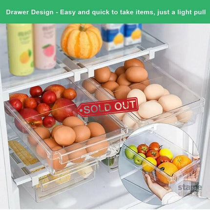 2PCS Adjustable Fridge Drawer Storage Box Under Shelf Refrigerator Organizer - Appliances > Fridges & Freezers > Fridges