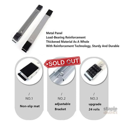 2pcs Adjustable Refrigerator Washing Machine Base Stand Movable Support Shelf - Grooved - Appliances > Washers Dryers &