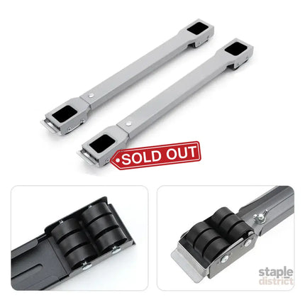 2pcs Adjustable Refrigerator Washing Machine Base Stand Movable Support Shelf - Grooved - Appliances > Washers Dryers &