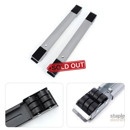 2pcs Adjustable Refrigerator Washing Machine Base Stand Movable Support Shelf - Grooved - Appliances > Washers Dryers &
