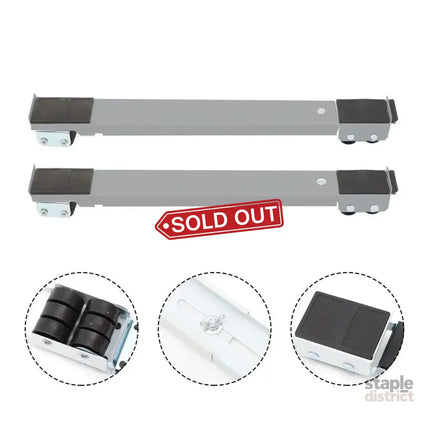 2pcs Adjustable Refrigerator Washing Machine Base Stand Movable Support Shelf - Grooved - Appliances > Washers Dryers &