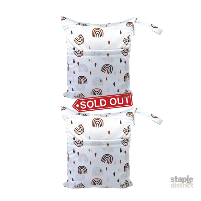 2PCS Cartoon Printed Diaper Bag Double Zipper Washable Storage Organizer - Colour Heart - Baby & Kids > Kid’s Furniture