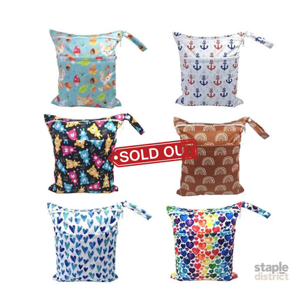 2PCS Cartoon Printed Diaper Bag Double Zipper Washable Storage Organizer - Fox Cone - Baby & Kids > Kid’s Furniture >