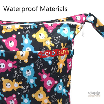2PCS Cartoon Printed Diaper Bag Double Zipper Washable Storage Organizer - Fox Cone - Baby & Kids > Kid’s Furniture >
