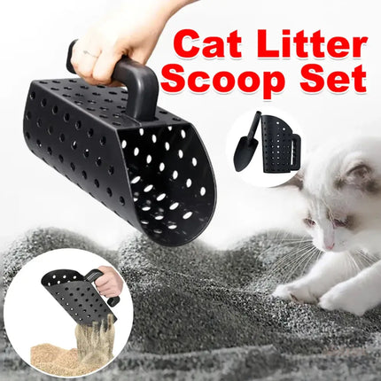 2PCS Cat Litter Scoop Durable Plastic Cleaning Shovel Kitty Box Waste Removal - Commercial > Commercial Others >