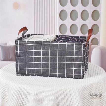 2pcs Foldable Cotton Linen Storage Baskets Home Organizer Box Office Supplies - Dinosaur - Baby & Kids > Kid’s
