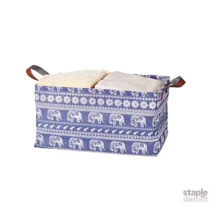 2pcs Foldable Cotton Linen Storage Baskets Home Organizer Box Office Supplies - Dinosaur - Baby & Kids > Kid’s