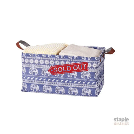 2pcs Foldable Cotton Linen Storage Baskets Home Organizer Box Office Supplies - Little Elephant - Baby & Kids > Kid’s